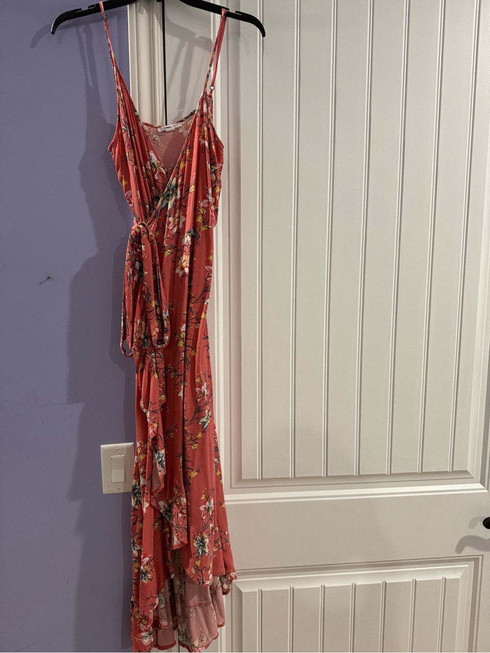 O'Neill Coral Floral Asymmetrical Wrap Dress